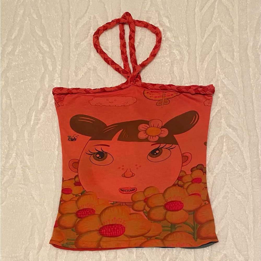 Vintage ish Custo Barcelona Halter Top 3/Medium